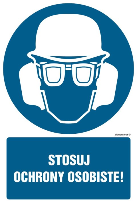 Znak GL052 Stosuj ochrony osobiste!, 350x525 mm, FS - Folia samoprzylepna fotoluminescencyjna Znak GL052 Stosuj ochrony osobiste!, 350x525 mm, FS - Folia samoprzylepna fotoluminescencyjna
