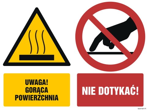 Znak GM016 Uwaga gorąca powierzchnia Nie dotykać, 1000x750 mm, TS - Płyta TD fotoluminescencyjna Znak GM016 Uwaga gorąca powierzchnia Nie dotykać, 1000x750 mm, TS - Płyta TD fotoluminescencyjna