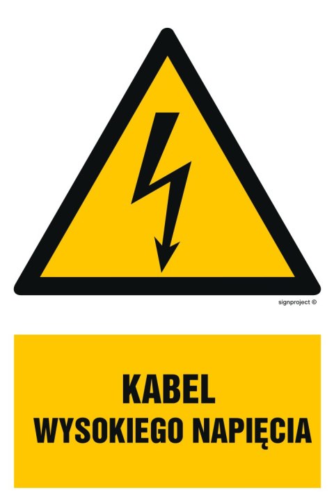 Znak HA005 Kabel wysokiego napięcia - arkusz 9 naklejek, 50x75 mm, FN - Folia samoprzylepna Znak HA005 Kabel wysokiego napięcia - arkusz 9 naklejek, 50x75 mm, FN - Folia samoprzylepna