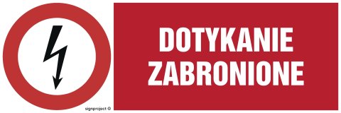 Znak HD008 Nie dotykać, 200x67 mm, FN - Folia samoprzylepna Znak HD008 Nie dotykać, 200x67 mm, FN - Folia samoprzylepna