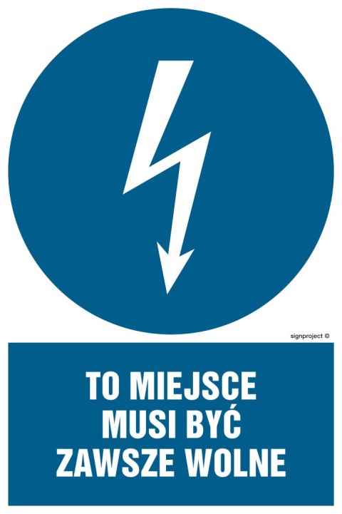 Znak HE013 To miejsce musi być zawsze wolne, 500x750 mm, PN - Płyta 1 mm Znak HE013 To miejsce musi być zawsze wolne, 500x750 mm, PN - Płyta 1 mm