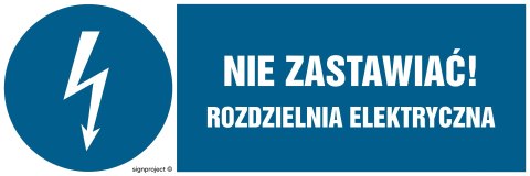 Znak HF021 Nie zastawiać! Rozdzielnia elektryczna, 150x50 mm, PN - Płyta 1 mm Znak HF021 Nie zastawiać! Rozdzielnia elektryczna, 150x50 mm, PN - Płyta 1 mm