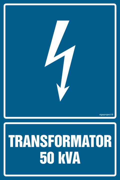 Znak HG038 Transformator 50 kVA, 100x150 mm, PN - Płyta 1 mm Znak HG038 Transformator 50 kVA, 100x150 mm, PN - Płyta 1 mm