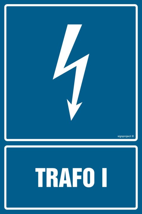 Znak HG043 Trafo I, 75x100 mm, PN - Płyta 1 mm Znak HG043 Trafo I, 75x100 mm, PN - Płyta 1 mm