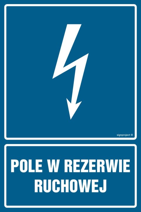 Znak HG044 Pole w rezerwie ruchowej - opakowanie 10 sztuk, 50x75 mm, PN - Płyta 1 mm Znak HG044 Pole w rezerwie ruchowej - opakowanie 10 sztuk, 50x75 mm, PN - Płyta 1 mm