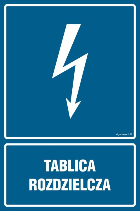 Znak HG049 Tablica rozdzielcza, 75x100 mm, PN - Płyta 1 mm Znak HG049 Tablica rozdzielcza, 75x100 mm, PN - Płyta 1 mm