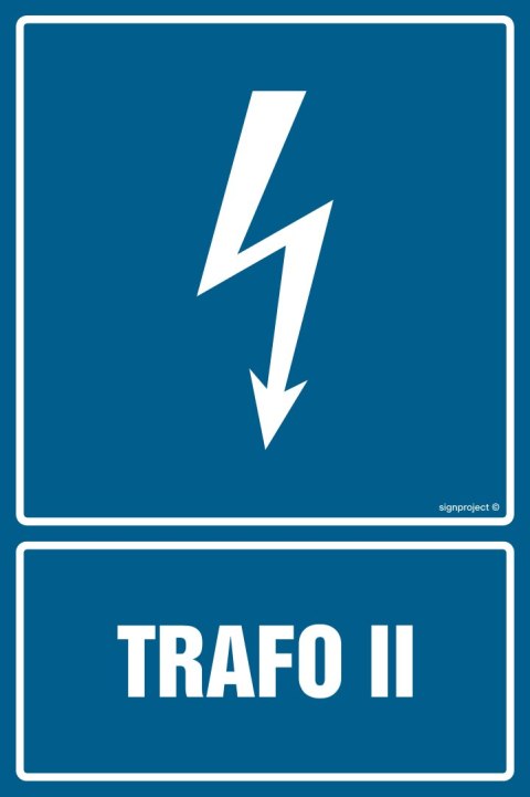 Znak HG054 Trafo II - opakowanie 10 sztuk, 50x75 mm, PN - Płyta 1 mm Znak HG054 Trafo II - opakowanie 10 sztuk, 50x75 mm, PN - Płyta 1 mm