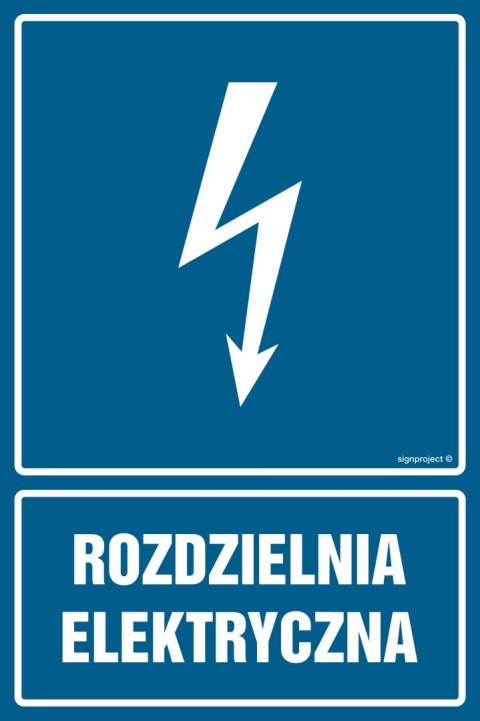 Znak HG057 Rozdzielnia elektryczna - opakowanie 10 sztuk, 50x75 mm, PN - Płyta 1 mm Znak HG057 Rozdzielnia elektryczna - opakowanie 10 sztuk, 50x75 mm, PN - Płyta 1 mm