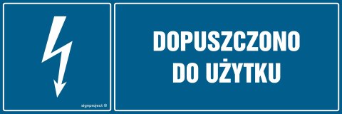 Znak HH017 Dopuszczono do użytku - arkusz 8 naklejek - arkusz 8 naklejek, 100x33 mm, FN - Folia samoprzylepna Znak HH017 Dopuszczono do użytku - arkusz 8 naklejek - arkusz 8 naklejek, 100x33 mm, FN - Folia samoprzylepna