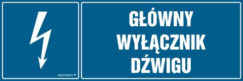 Znak HH023 Główny wyłącznik dźwigu - arkusz 8 naklejek - arkusz 8 naklejek, 100x33 mm, FN - Folia samoprzylepna Znak HH023 Główny wyłącznik dźwigu - arkusz 8 naklejek - arkusz 8 naklejek, 100x33 mm, FN - Folia samoprzylepna