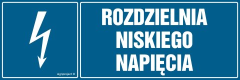 Znak HH042 Rozdzielnia niskiego napięcia - arkusz 8 naklejek - arkusz 8 naklejek, 100x33 mm, FN - Folia samoprzylepna Znak HH042 Rozdzielnia niskiego napięcia - arkusz 8 naklejek - arkusz 8 naklejek, 100x33 mm, FN - Folia samoprzylepna