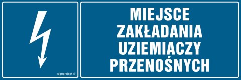 Znak HH044 Miejsce zakładania uziemiaczy przenośnych - arkusz 8 naklejek - arkusz 8 naklejek, 100x33 mm, FN - Folia samoprzylepn Znak HH044 Miejsce zakładania uziemiaczy przenośnych - arkusz 8 naklejek - arkusz 8 naklejek, 100x33 mm, FN - Folia samoprzylepn