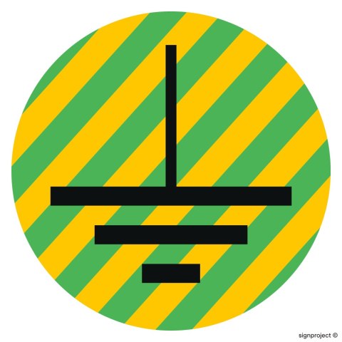 Znak HJ002 Wskaźnik uziemienia, 500x500 mm, FN - Folia samoprzylepna Znak HJ002 Wskaźnik uziemienia, 500x500 mm, FN - Folia samoprzylepna