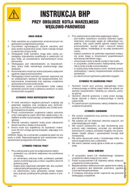 IAG34 Instrukcja BHP przy obsłudze kotła warzelnego weglowo-parowego, 245x350 mm, FN - Folia samoprzylepna