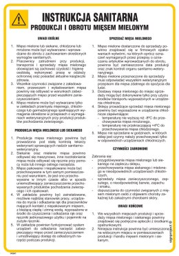 IAG41 Instrukcja sanitarna produkcji i obrotu mięsem mielonym, 245x350 mm, FN - Folia samoprzylepna