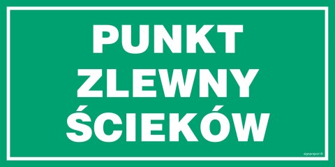 Znak JD023 Punkt zlewny ścieków, 1000x500 mm, FN - Folia samoprzylepna Znak JD023 Punkt zlewny ścieków, 1000x500 mm, FN - Folia samoprzylepna