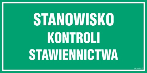Znak JE017 Stanowisko kontroli stawiennictwa, 300x150 mm, PN - Płyta 1 mm Znak JE017 Stanowisko kontroli stawiennictwa, 300x150 mm, PN - Płyta 1 mm