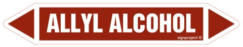 Znak JF020 Allyl alcohol - arkusz 2 naklejek, 563x100 mm, FN - Folia samoprzylepna Znak JF020 Allyl alcohol - arkusz 2 naklejek, 563x100 mm, FN - Folia samoprzylepna