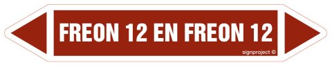 Znak JF168 FREON 12 EN FREON 12 - arkusz 2 naklejek, 563x100 mm, FN - Folia samoprzylepna Znak JF168 FREON 12 EN FREON 12 - arkusz 2 naklejek, 563x100 mm, FN - Folia samoprzylepna