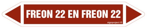 Znak JF170 FREON 22 EN FREON 22 - arkusz 2 naklejek, 563x100 mm, FN - Folia samoprzylepna Znak JF170 FREON 22 EN FREON 22 - arkusz 2 naklejek, 563x100 mm, FN - Folia samoprzylepna