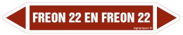 Znak JF170 FREON 22 EN FREON 22 - arkusz 4 naklejek, 338x60 mm, FN - Folia samoprzylepna
