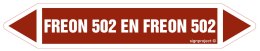 Znak JF171 FREON 502 EN FREON 502 - arkusz 2 naklejek, 563x100 mm, FN - Folia samoprzylepna