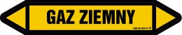 Znak JF189 GAZ ZIEMNY - arkusz 5 naklejek, 225x40 mm, FN - Folia samoprzylepna