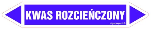 Znak JF249 KWAS ROZCIEŃCZONY - arkusz 16 naklejek, 140x25 mm, FN - Folia samoprzylepna