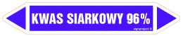 Znak JF251 KWAS SIARKOWY 96% - arkusz 2 naklejek, 563x100 mm, FN - Folia samoprzylepna