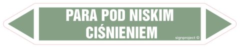 Znak JF309 PARA POD NISKIM CIŚNIENIEM - arkusz 2 naklejek, 563x100 mm, FN - Folia samoprzylepna