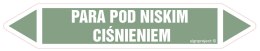 Znak JF309 PARA POD NISKIM CIŚNIENIEM - arkusz 4 naklejek, 338x60 mm, FN - Folia samoprzylepna