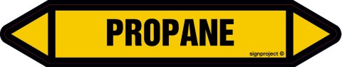 Znak JF355 PROPANE - arkusz 4 naklejek, 338x60 mm, FN - Folia samoprzylepna