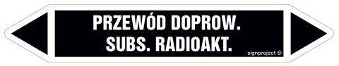 Znak JF363 PRZEWÓD DOPROW. SUBS. RADIOAKT. - arkusz 2 naklejek, 563x100 mm, FN - Folia samoprzylepna Znak JF363 PRZEWÓD DOPROW. SUBS. RADIOAKT. - arkusz 2 naklejek, 563x100 mm, FN - Folia samoprzylepna