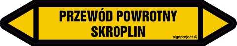 Znak JF371 PRZEWÓD POWROTNY SKROPLIN - arkusz 2 naklejek, 563x100 mm, FN - Folia samoprzylepna Znak JF371 PRZEWÓD POWROTNY SKROPLIN - arkusz 2 naklejek, 563x100 mm, FN - Folia samoprzylepna