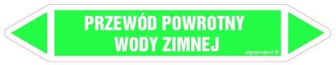 Znak JF375 PRZEWÓD POWROTNY WODY ZIMNEJ - arkusz 5 naklejek, 225x40 mm, FN - Folia samoprzylepna Znak JF375 PRZEWÓD POWROTNY WODY ZIMNEJ - arkusz 5 naklejek, 225x40 mm, FN - Folia samoprzylepna