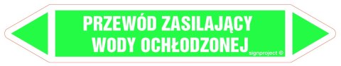 Znak JF381 PRZEWÓD ZASILAJĄCY WODY OCHŁODZONEJ - arkusz 2 naklejek, 563x100 mm, FN - Folia samoprzylepna Znak JF381 PRZEWÓD ZASILAJĄCY WODY OCHŁODZONEJ - arkusz 2 naklejek, 563x100 mm, FN - Folia samoprzylepna