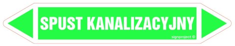 Znak JF433 SPUST KANALIZACYJNY - arkusz 2 naklejek, 563x100 mm, FN - Folia samoprzylepna Znak JF433 SPUST KANALIZACYJNY - arkusz 2 naklejek, 563x100 mm, FN - Folia samoprzylepna