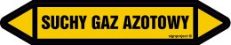 Znak JF439 SUCHY GAZ AZOTOWY - arkusz 2 naklejek, 563x100 mm, FN - Folia samoprzylepna