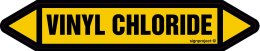 Znak JF468 VINYL CHLORIDE - arkusz 4 naklejek, 338x60 mm, FN - Folia samoprzylepna