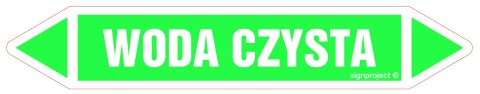 Znak JF477 WODA CZYSTA - arkusz 5 naklejek, 225x40 mm, FN - Folia samoprzylepna Znak JF477 WODA CZYSTA - arkusz 5 naklejek, 225x40 mm, FN - Folia samoprzylepna