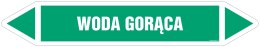 Znak JF484 WODA GORĄCA - arkusz 4 naklejek, 338x60 mm, FN - Folia samoprzylepna