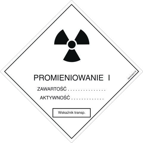 Znak KA003 Znak ostrzegawczy do oznakowania przesyłek transportowych kategorii I, 100x100 mm, FN - Folia samoprzylepna Znak KA003 Znak ostrzegawczy do oznakowania przesyłek transportowych kategorii I, 100x100 mm, FN - Folia samoprzylepna