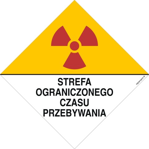 Znak KA008 Znak ostrzegawczy do oznakowania strefy ograniczonego czasu przebywania, 230x230 mm, FN - Folia samoprzylepna Znak KA008 Znak ostrzegawczy do oznakowania strefy ograniczonego czasu przebywania, 230x230 mm, FN - Folia samoprzylepna