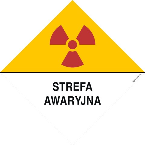 Znak KA009 Znak ostrzegawczy do oznakowania strefy awaryjnej, 230x230 mm, PN - Płyta 1 mm Znak KA009 Znak ostrzegawczy do oznakowania strefy awaryjnej, 230x230 mm, PN - Płyta 1 mm