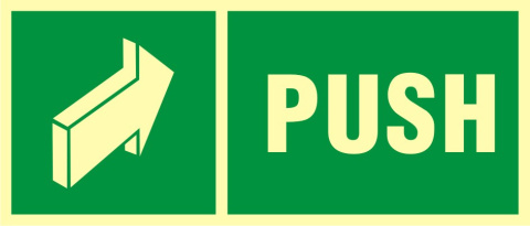 Push, 15x35 cm, PCV 1 mm
