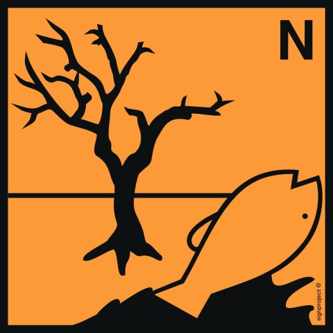 Znak LA008 Substancja niebezpieczna dla środowiska, 150x150 mm, PN - Płyta 1 mm Znak LA008 Substancja niebezpieczna dla środowiska, 150x150 mm, PN - Płyta 1 mm