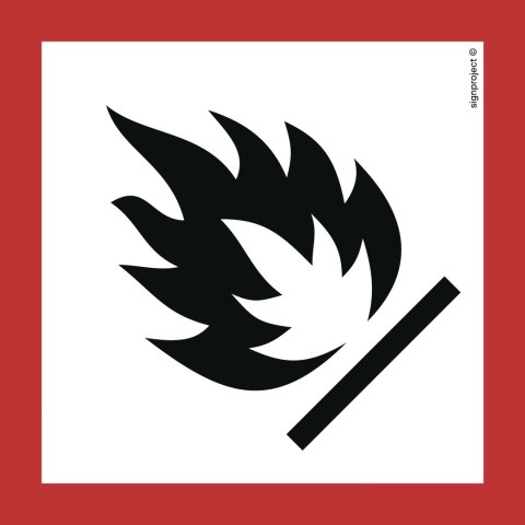 Znak LD002 Produkt łatwopalny, 150x150 mm, FN - Folia samoprzylepna Znak LD002 Produkt łatwopalny, 150x150 mm, FN - Folia samoprzylepna