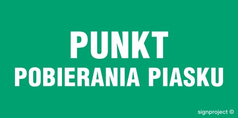 Znak NA010 Punkt pobierania piasku, 700x350 mm, FN - Folia samoprzylepna Znak NA010 Punkt pobierania piasku, 700x350 mm, FN - Folia samoprzylepna