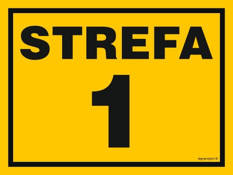 Znak NB002 Strefa 1, 800x600 mm, BN - Płyta żółta 0,6mm Znak NB002 Strefa 1, 800x600 mm, BN - Płyta żółta 0,6mm