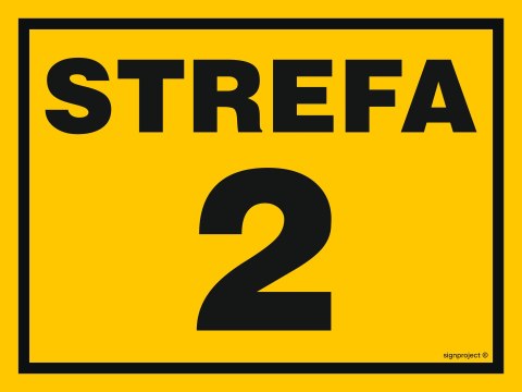 Znak NB003 Strefa 2, 200x150 mm, BN - Płyta żółta 0,6mm Znak NB003 Strefa 2, 200x150 mm, BN - Płyta żółta 0,6mm